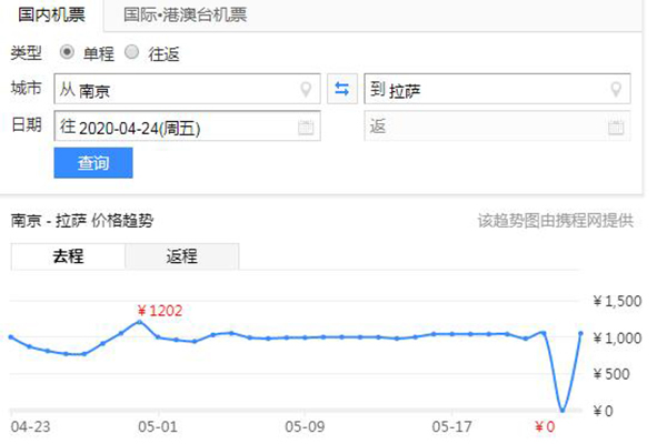 南京到拉薩往返交通