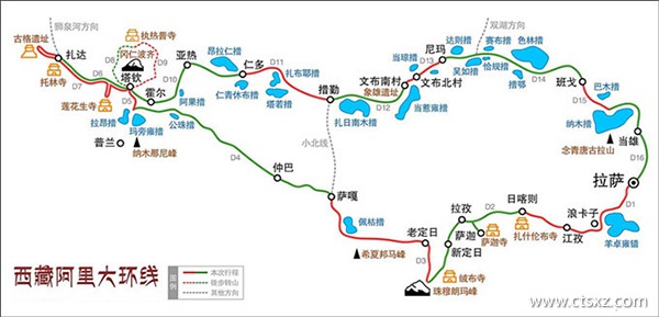 西藏阿里大環線包車價格